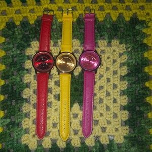 Red, Yellow and Pink watch